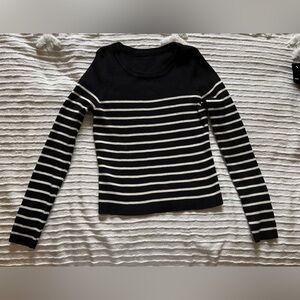 Black and White Striped Sweater